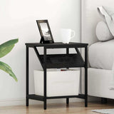 Bedside Cabinet 2 pcs Black Oak 38 x 30 x 48 cm Engineered Wood 859581