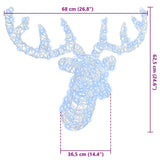 Reindeer Head Cold white 68 x 36.5 x62.5 cm Acrylic 42019062