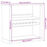 ZNTS Wine Cabinet Corona 107.5x51x105.5 cm Solid Wood Pine 4002790