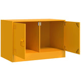 TV Cabinets 2 pcs Mustard Yellow 67x39x44 cm Steel 841638