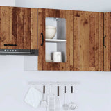 Kitchen Wall Cabinet with Glass Door Lucca Old Wood 853775