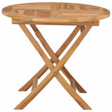 Folding Garden Table Natural 90 x 75 cm Solid Teak Wood 42042410