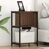 Bedside Cabinet 2 pcs Brown Oak 38 x 31 x 61 cm Engineered Wood 859459