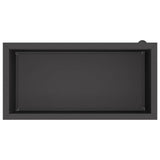 Garden Planter with LED 2 pcs Black 40 x 80 x 40 cm Steel 8008155
