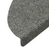 Stair Mats Self-adhesive 30 pcs Grey 56x17x3 cm 3365910