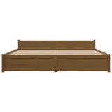 Bed Frame without Mattress Honey Brown Solid Wood 200x200 cm 815067
