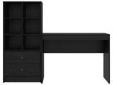 Desk with Drawer with Shelf with Storage 2 pcs Black Oak 3337314