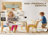 5 Piece Kids Table and Chairs Set, Wooden Toddler Table and Chairs Set for Nursery, Playroom, T3398P422134