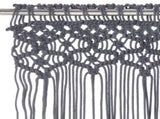 Macrame Curtain Anthracite 140x240 cm Cotton 323993