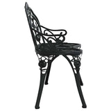 Garden Bench 100 cm Cast Aluminium Black 317740