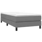Box Spring Bed Frame Dark Grey Single Fabric 3121164