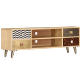 TV Cabinet 120x30x40 cm Solid Mango Wood 247340