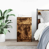 Bedside Cabinet Smoked Oak 39x35x65 cm Engineered Wood 861327