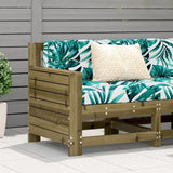 Garden Armrest Sofa with Cushion Impregnated Wood Pine 844924