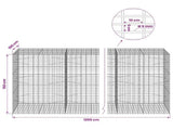 Gabion with 5 mm Wire and 5x10 cm Mesh 1200x100x150 cm 3464874