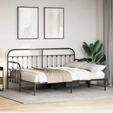 Daybed Frame Black 80 x 200 cm Powder-Coated Steel 42002636