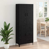 Highboard Black Oak 69.5 x 34 x 180 cm Engineered Wood 3416082