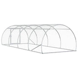 Chicken Coop Silver 400 x 150 x 100 cm Galvanised Steel 3434661