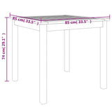 5 Piece Garden Dining Set Solid Wood Acacia 3206276