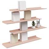 Floating Shelf Wall-mounted 4 pcs Pink 80 x 18 x 2.5 cm Steel 8004035