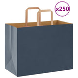 Paper Bags 250 pcs with Handles Blue 32x17x25 cm 4101929