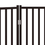 Dog Gate Foldable 3 Panels Black 150 cm Solid Wood Fir 352286