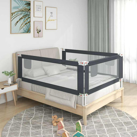 Toddler Safety Bed Rail Dark Grey 90x25 cm Fabric 10225