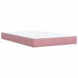 LED Box Spring Bed with Mattress Pink 120 x 200 cm Velvet 3456052