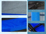 4.6FT/55" Kids Trampoline with Safety Enclosure, Outdoor Indoor Use, for Ages 3-10 Years, Blue T3398P348062