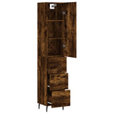 Highboard Smoked Oak 34,5x34x180 cm Engineered Wood 3198870