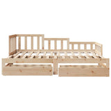 Daybed with Trundle and Drawers without Mattress 90x200 cm 3302221