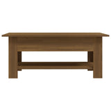 Coffee Table Brown Oak 102x55x42 cm Engineered Wood 813076