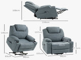 Power Lift Recliner Chair with Pocket Spring, Electric Lift Chair with Wide Backrest, Grey T3398P530765