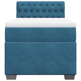 Box Spring Bed with Mattress Dark Blue 80x200 cm Velvet 3286172