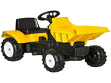 Kids Ride on Tractor No Power Pedal Go Kart with Manual Control Bucket for 3-6 Years Old T3398P348308
