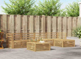 Outdoor Sofa Set 6 pcs White Solid Acacia Wood 3391694