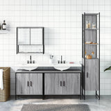 4 Piece Bathroom Furniture Set Grey Sonoma Engineered Wood 3214693