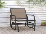 Garden Glider Chair Brown 61x76x87 cm Textilene&Steel 362711