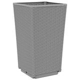 Garden Planters 4 pcs Light Grey 32.5x32.5x57 cm PP 367852