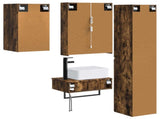 Bathroom Furniture Set 5 pcs Smoked Oak 3407283