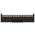 Bed Frame with Headboard Black oak 90 x 190 cm Engineered wood 3329328