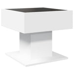 ZNTS Coffee Table with LED White 50x50x45 cm Engineered Wood 847525