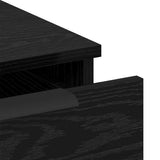 Desk with Drawer Black Oak 133 x 50 x 75 cm Engineered Wood 3332512