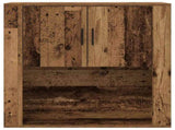 Wall Cabinet with Door Old Wood 80 x 33 x 80 cm Engineered Wood 862114
