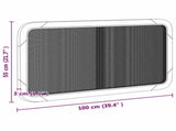 Headboard with Headboard Black 100 x 55 x 3 cm Rattan 42011568