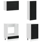 Kitchen Unit KALMAR 8 pcs Black Engineered Wood 3438194
