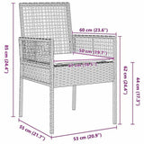 Garden Dining Set 5 pcs Black Poly rattan 3334902