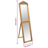 Free-Standing Mirror Gold 40x160 cm 351521