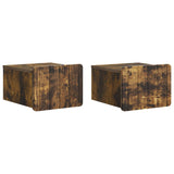 Wall-Mounted Bedside Cabinet 2 pcs Smoked Oak 33 x 34.5 x 24 cm 898266