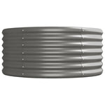 ZNTS Garden Raised Bed Powder-coated Steel 224x80x36 cm Grey 318919